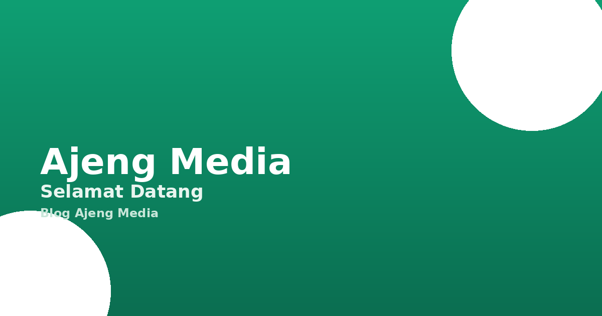 Selamat Datang di Blog Ajeng Media